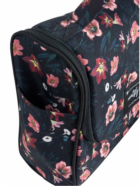 Meatfly Meatfly toaletní taška Cara Hibiscus | Černá | Velikost