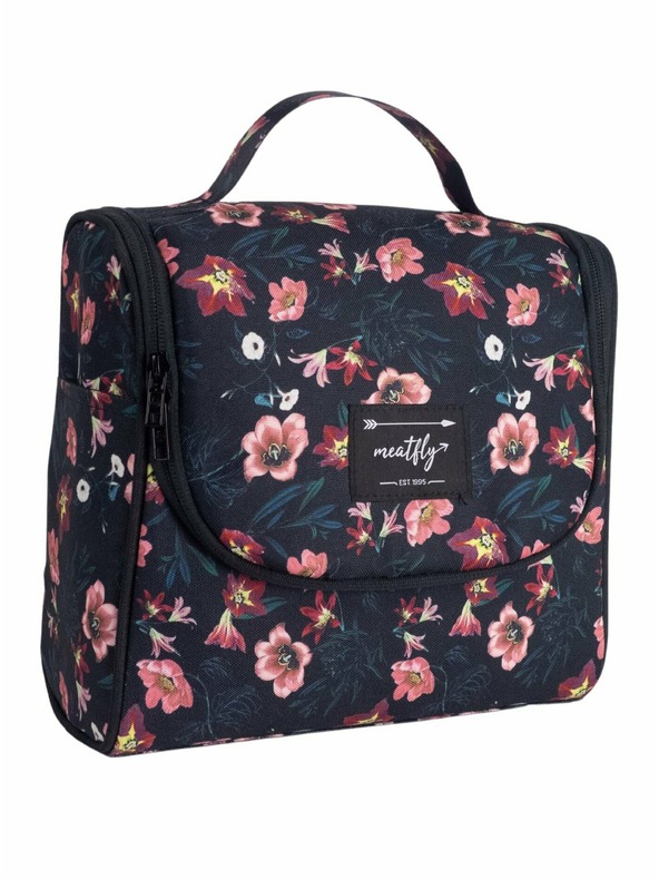 Meatfly Meatfly toaletní taška Cara Hibiscus | Černá | Velikost