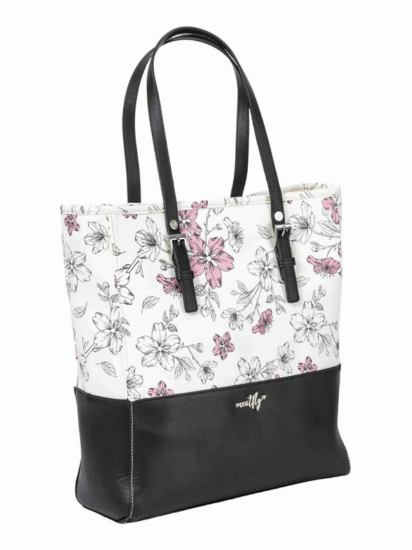 Meatfly Meatfly kabelka Slima Blossom White | Bílá | Objem 12 L