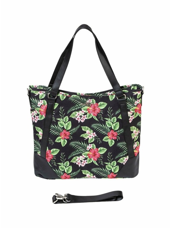 Meatfly Meatfly dámská kabelka Insanity Tropical Black | Černá | Objem 11 L