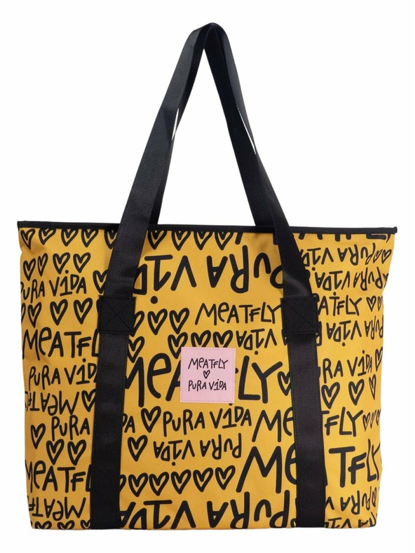 Meatfly Meatfly plážová kabelka X Pura Vida Skye Yellow/Black | Žlutá | Velikost
