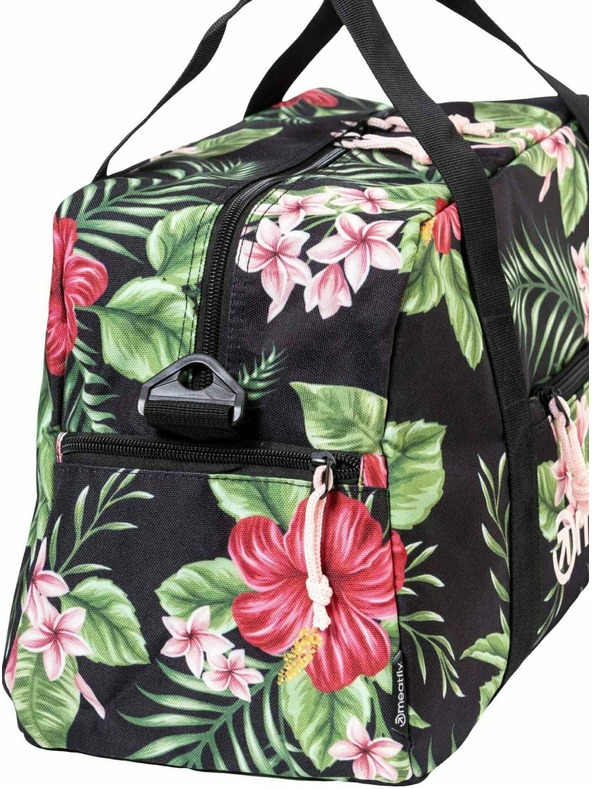Meatfly Meatfly cestovní taška Mavis Tropical Black | Černá | Objem 26 L
