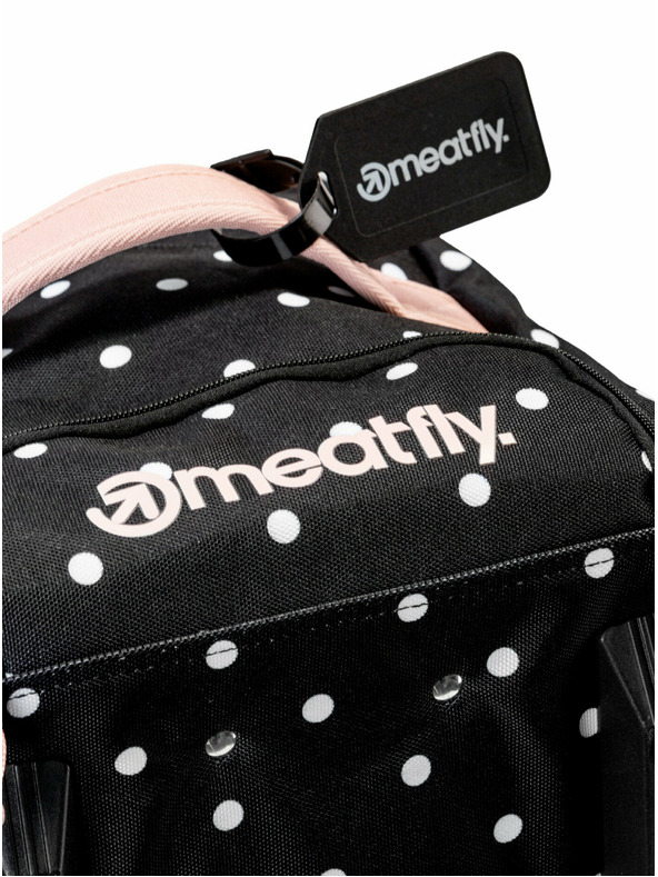 Meatfly Meatfly cestovní taška Gail White Dot/Powder Pink 42 L | Bílá | Objem 42 L