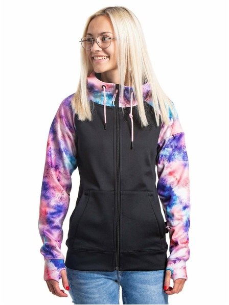 Meatfly Meatfly dámská technická mikina Alisha Peach Aquarel/Black | Růžová | Velikost