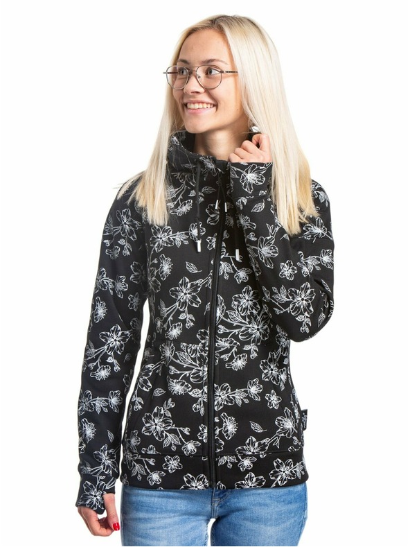 Meatfly Meatfly dámská technická mikina Alisha Blossom Black | Černá | Velikost