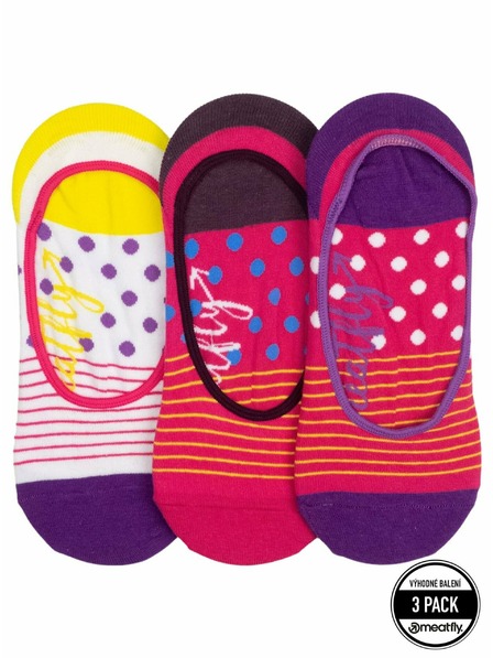 Meatfly Meatfly ponožky Low Socks Triple Pack Yellow Stripe | Žlutá | Velikost