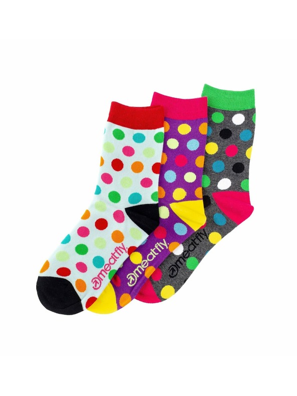 Meatfly Meatfly dámské ponožky Lt. Regular Dots Gift Pack | Mnohobarevná | Velikost