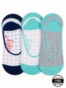 Meatfly Meatfly ponožky Low Socks Triple Pack Blue Dots | Modrá | Velikost