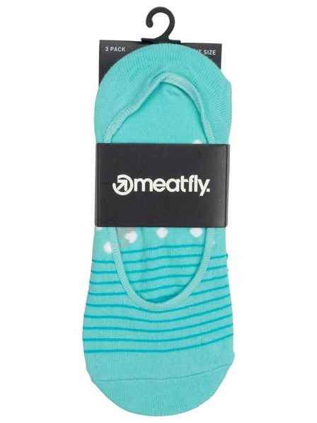 Meatfly Meatfly ponožky Low Socks Triple Pack Blue Stripe | Modrá | Velikost