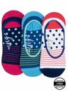 Meatfly Meatfly ponožky Low Socks Triple Pack Red Stripe | Červená | Velikost