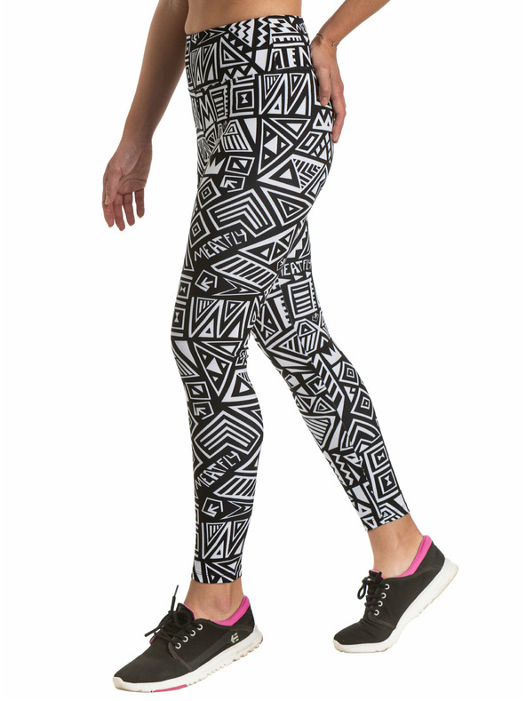 Meatfly Meatfly dámské legíny Arabel Dancing White | Černá | Velikost