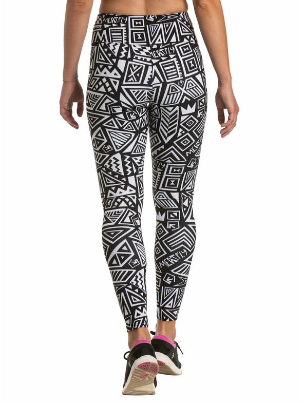 Meatfly Meatfly dámské legíny Arabel Dancing White | Černá | Velikost