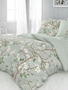 Kvalitex Saténové francouzské povlečení LUXURY COLLECTION 1+2, 240x200, 70x90cm JARO zelené
