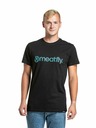Meatfly Meatfly pánské tričko Striped Logo Black | Černá | Velikost S | 100% bavlna