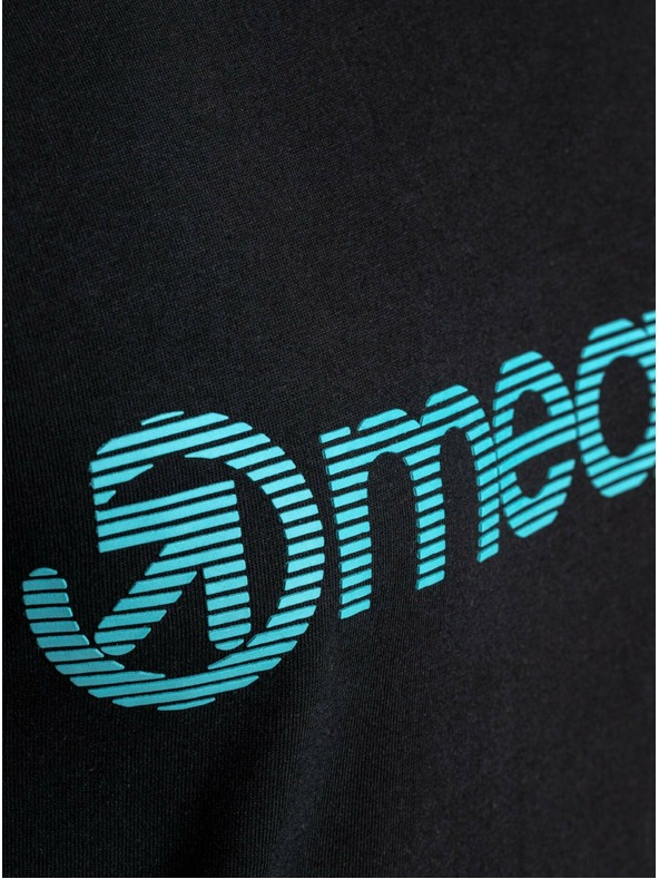 Meatfly Meatfly pánské tričko Striped Logo Black | Černá | Velikost S | 100% bavlna