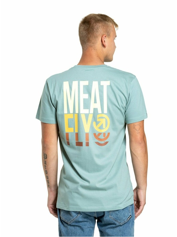 Meatfly Meatfly pánské tričko Phase Dusty Mint | Modrá | Velikost