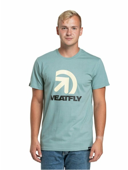 Meatfly Meatfly pánské tričko Dais Dusty Mint | Modrá | Velikost