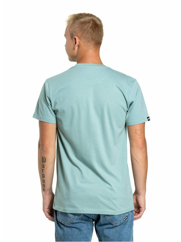 Meatfly Meatfly pánské tričko Dais Dusty Mint | Modrá | Velikost