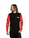Meatfly Meatfly pánské tričko s dlouhým rukávem Appex Bright Red/Black