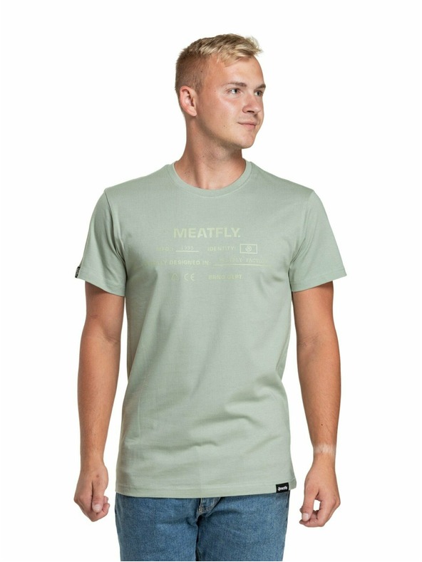 Meatfly Meatfly pánské tričko Sign Mossy Green | Zelená | Velikost