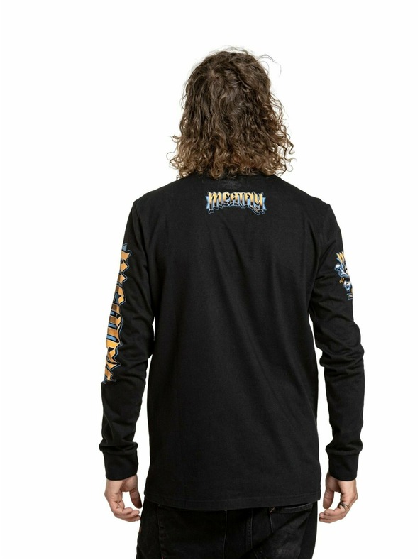 Meatfly Meatfly pánské tričko s dlouhým rukávem Crossbones Black | Černá | Velikost