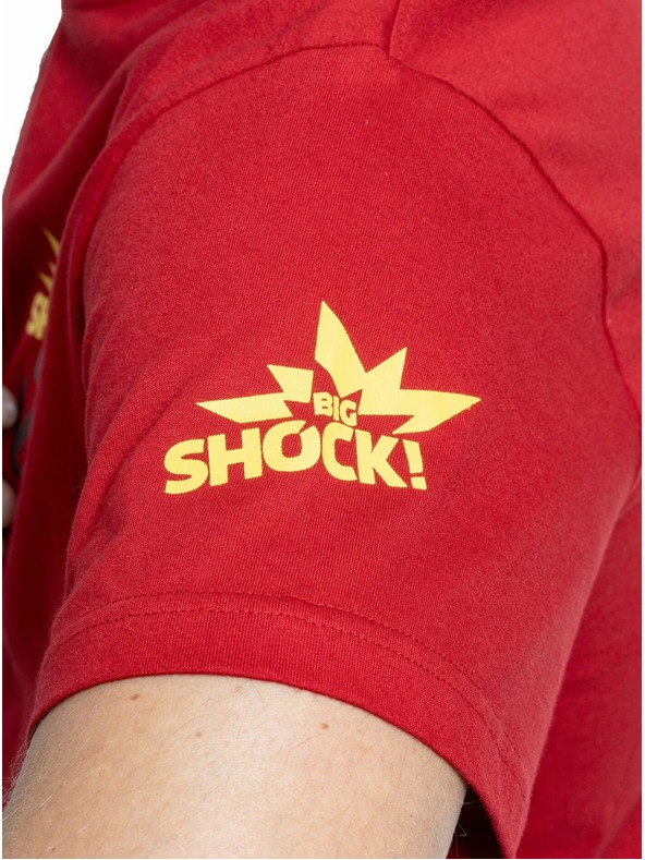 Meatfly Meatfly pánské tričko Big Shock Teamup Dark Red | Červená | Velikost