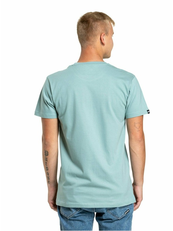 Meatfly Meatfly pánské tričko Rele Dusty Mint | Modrá | Velikost