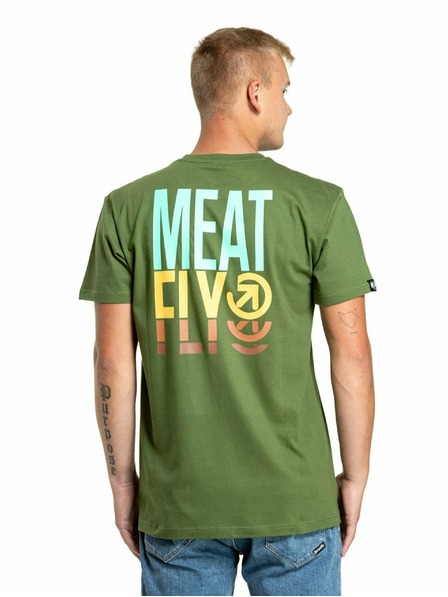 Meatfly Meatfly pánské tričko Phase Olive | Zelená | Velikost