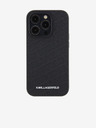 Karl Lagerfeld PU Quilted Pattern Zadní Kryt pro iPhone 15 Pro Max Black Karl Lagerfeld