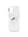 Karl Lagerfeld Karl Lagerfeld IML K&CH Heads Metal Frame MagSafe Zadní Kryt pro iPhone 14 Transparent