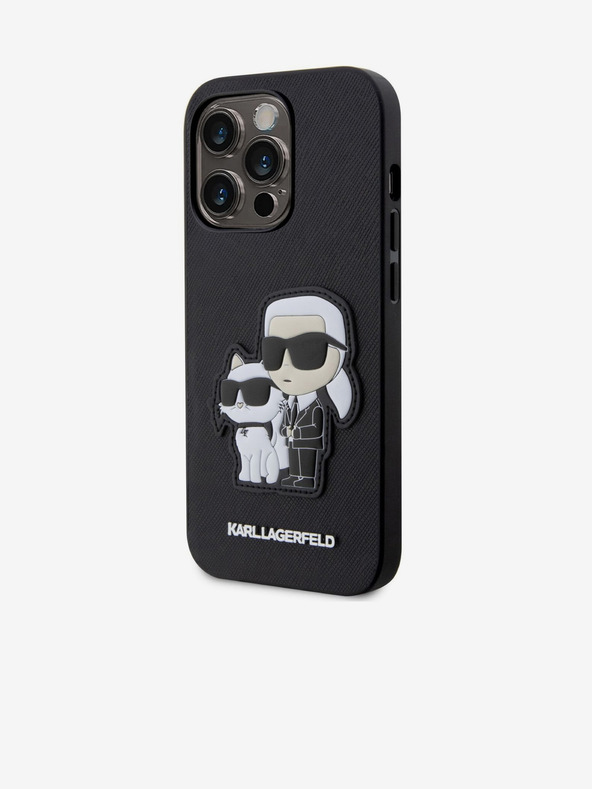 Karl Lagerfeld Karl Lagerfeld PU Saffiano Karl and Choupette NFT Zadní Kryt pro iPhone 14 Pro Black