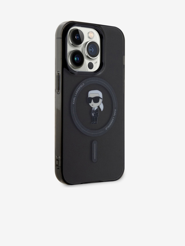 Karl Lagerfeld IML Ikonik MagSafe Zadní Kryt pro iPhone 15 Pro Black Karl Lagerfeld