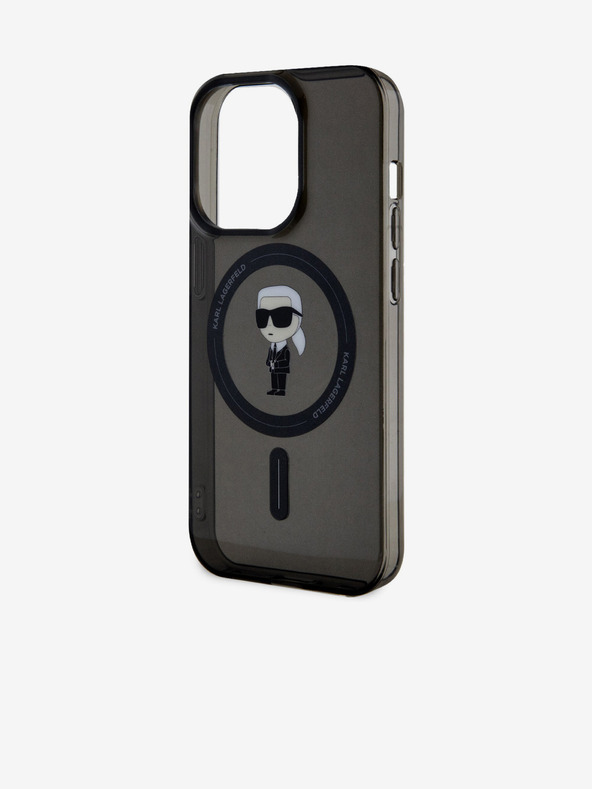 Karl Lagerfeld IML Ikonik MagSafe Zadní Kryt pro iPhone 15 Pro Black Karl Lagerfeld