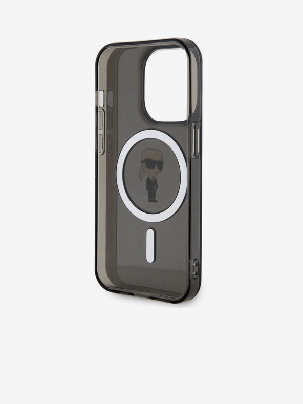 Karl Lagerfeld IML Ikonik MagSafe Zadní Kryt pro iPhone 15 Pro Black Karl Lagerfeld
