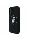 Karl Lagerfeld Karl Lagerfeld Liquid Silicone Karl and Choupette MagSafe Zadní Kryt pro iPhone 16 Black