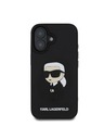 Karl Lagerfeld Karl Lagerfeld 3D Rubber Ikonik Zadní Kryt pro iPhone 16 Black