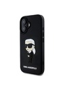 Karl Lagerfeld Karl Lagerfeld 3D Rubber Ikonik Zadní Kryt pro iPhone 16 Black