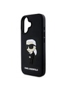 Karl Lagerfeld Karl Lagerfeld 3D Rubber Ikonik Zadní Kryt pro iPhone 16 Black