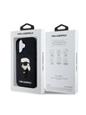 Karl Lagerfeld Karl Lagerfeld 3D Rubber Ikonik Zadní Kryt pro iPhone 16 Black