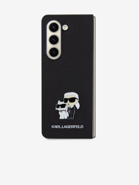 Karl Lagerfeld Karl Lagerfeld PU Saffiano Karl and Choupette NFT Zadní Kryt pro Samsung Galaxy Z Fold 5 Black