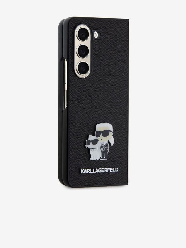 Karl Lagerfeld Karl Lagerfeld PU Saffiano Karl and Choupette NFT Zadní Kryt pro Samsung Galaxy Z Fold 5 Black