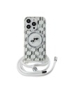 Karl Lagerfeld Karl Lagerfeld IML Monogram Crossbody K&CH Heads MagSafe Zadní Kryt pro iPhone 14 Pro Max Transparent