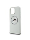 Karl Lagerfeld Karl Lagerfeld Liquid Silicone K&CH Heads MagSafe Zadní Kryt pro iPhone 16 Pro Beige