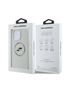 Karl Lagerfeld Karl Lagerfeld Liquid Silicone K&CH Heads MagSafe Zadní Kryt pro iPhone 16 Pro Beige