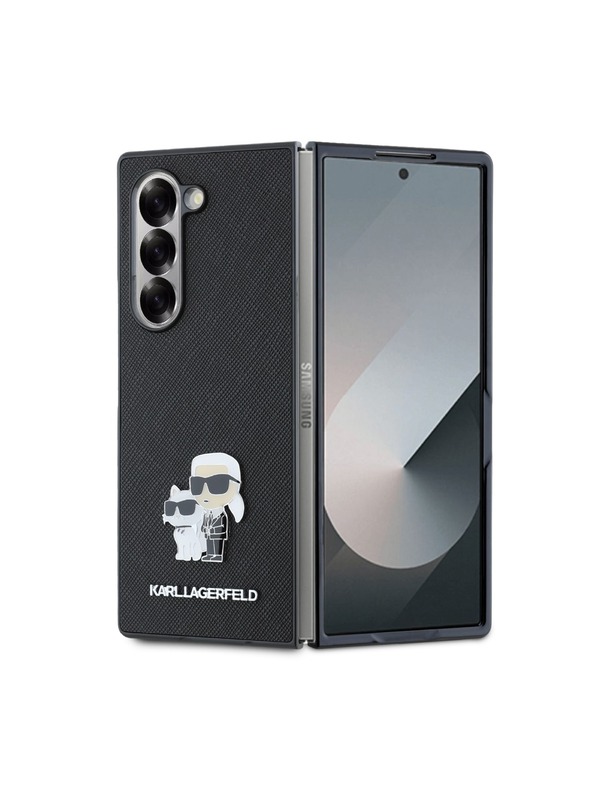Karl Lagerfeld Karl Lagerfeld PU Saffiano Karl and Choupette Zadní Kryt pro Samsung Galaxy Z Fold 6 Black