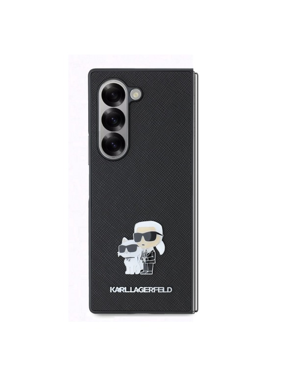 Karl Lagerfeld Karl Lagerfeld PU Saffiano Karl and Choupette Zadní Kryt pro Samsung Galaxy Z Fold 6 Black