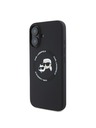 Karl Lagerfeld Karl Lagerfeld Liquid Silicone K&CH Heads MagSafe Zadní Kryt pro iPhone 16 Black