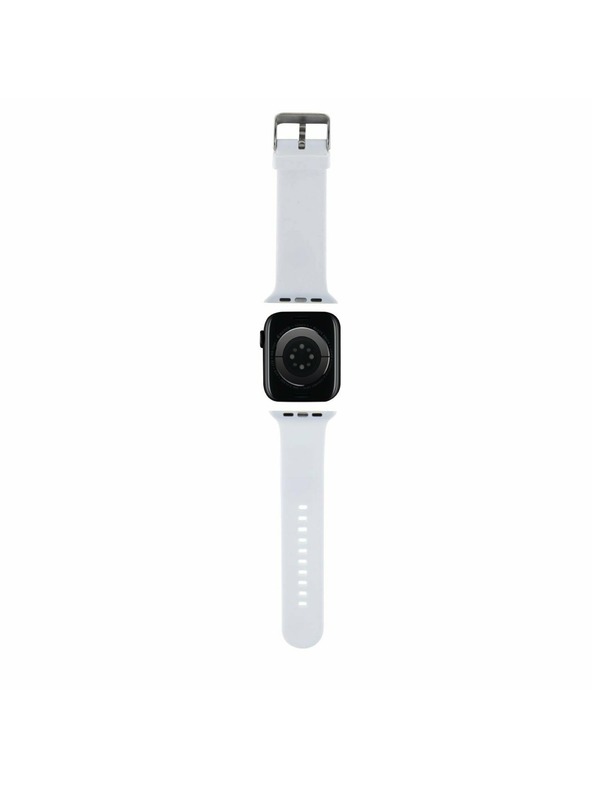 Karl Lagerfeld Karl Lagerfeld Karl and Choupette Head NFT Řemínek pro Apple Watch 38/40/41 White