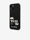 Karl Lagerfeld Karl Lagerfeld MagSafe Kompatibilní Kryt Liquid Silicone Karl and Choupette pro iPhone 14 Plus Black