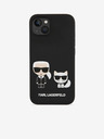 Karl Lagerfeld Karl Lagerfeld MagSafe Kompatibilní Kryt Liquid Silicone Karl and Choupette pro iPhone 14 Plus Black
